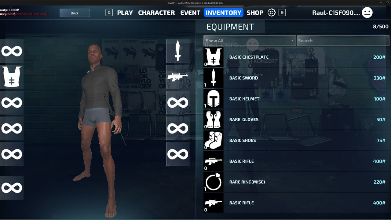 Character Slots | Lobby | Inventory screenshot 1